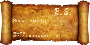 Rencz Stella névjegykártya