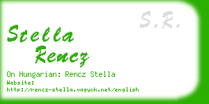 stella rencz business card